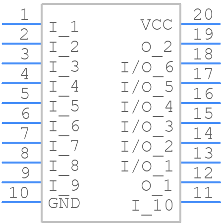 TIBPAL16L8-15CN - Texas Instruments - PCB symbol