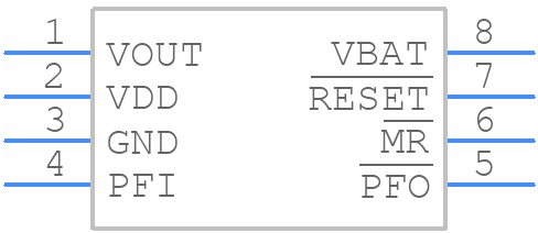 TPS3620-50DGKT - Texas Instruments - PCB symbol