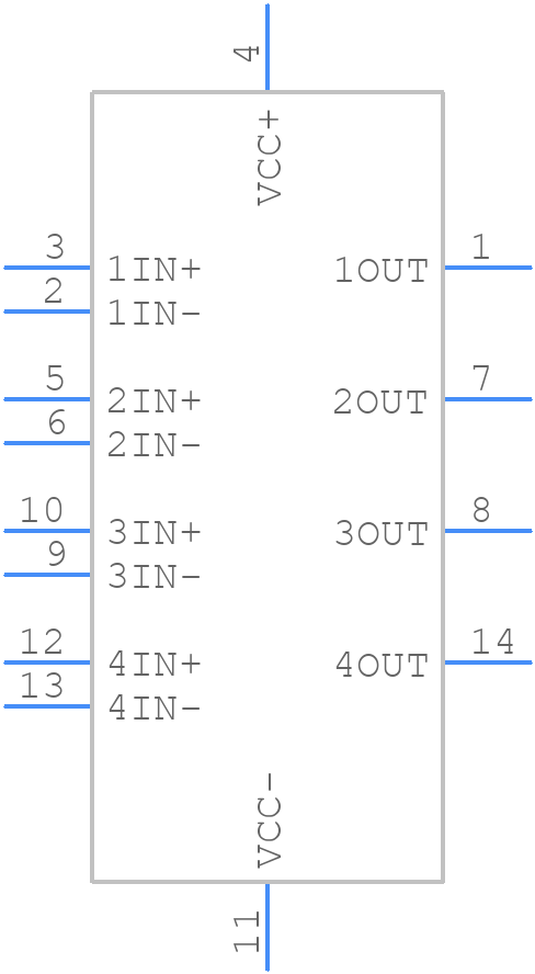 TL084CN - Texas Instruments - PCB symbol
