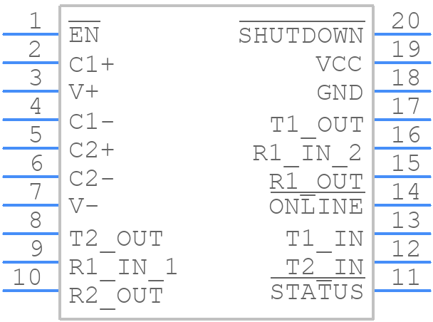 SP3223EEA-L/TR - MaxLinear, Inc. - PCB symbol