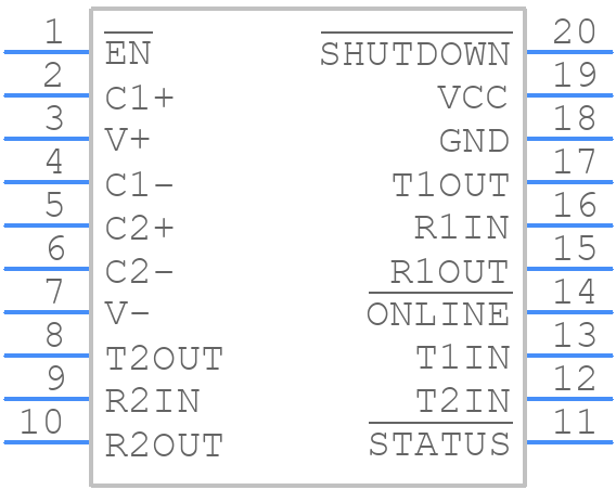 SP3223EUEY-L/TR - MaxLinear, Inc. - PCB symbol