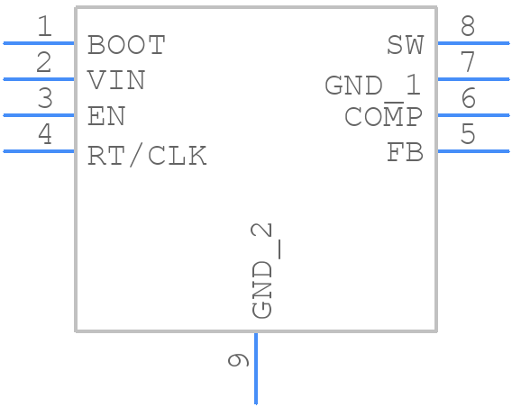 TPS54560BDDAR - Texas Instruments - PCB symbol