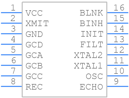 TL851CN - Texas Instruments - PCB symbol