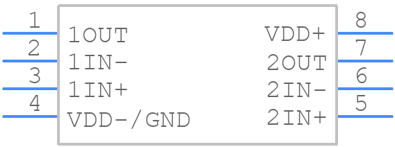 TLC2202CP - Texas Instruments - PCB symbol