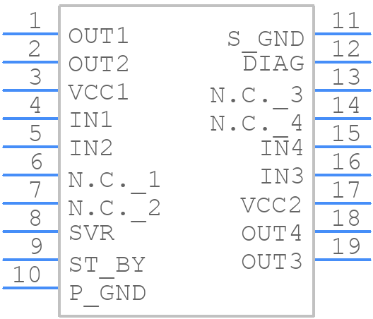 STA540SA - STMicroelectronics - PCB symbol