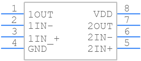 TLV2772AIP - Texas Instruments - PCB symbol