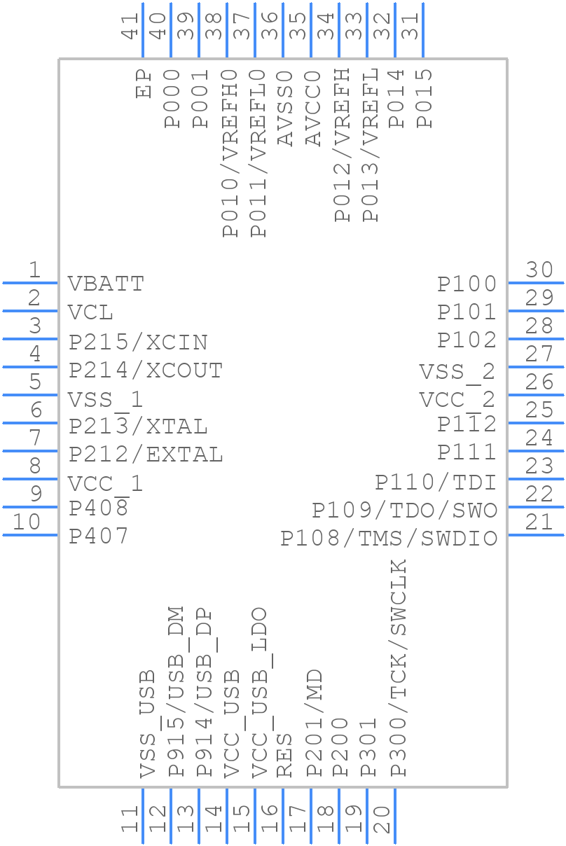 R7FS3A6783A01CNF#BA0 - Renesas Electronics - PCB symbol