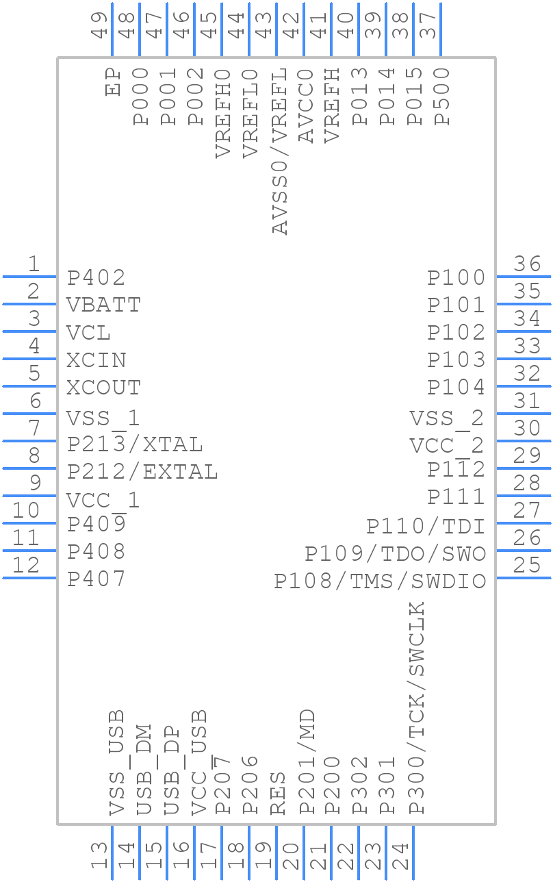 R7FA4M2AB3CNE#BA0 - Renesas Electronics - PCB symbol