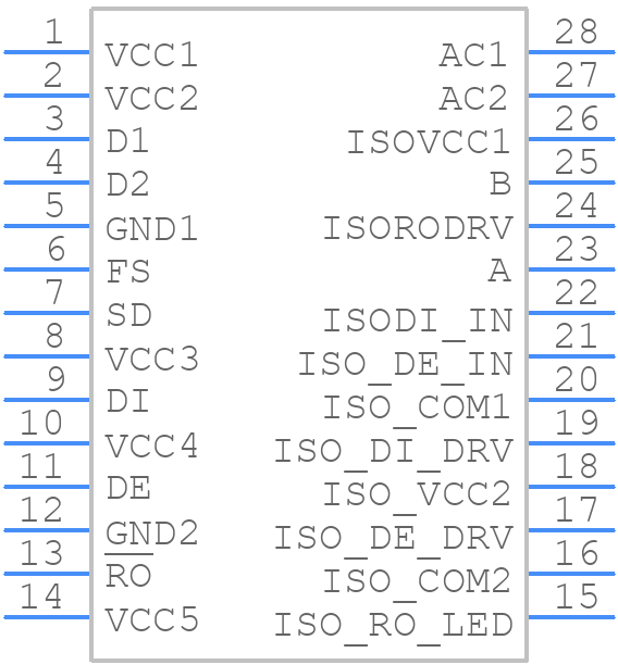 MAX3480BEPI+ - Analog Devices - PCB symbol
