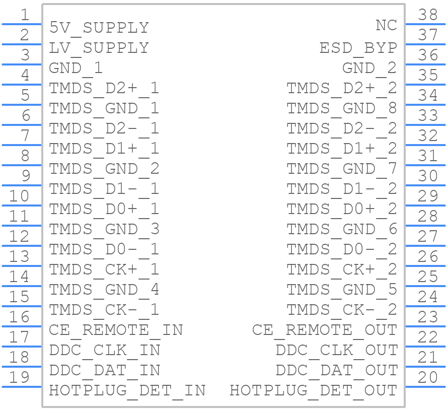 TPD12S520DBTR - Texas Instruments - PCB symbol