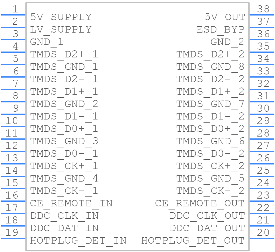 TPD12S521DBTR - Texas Instruments - PCB symbol