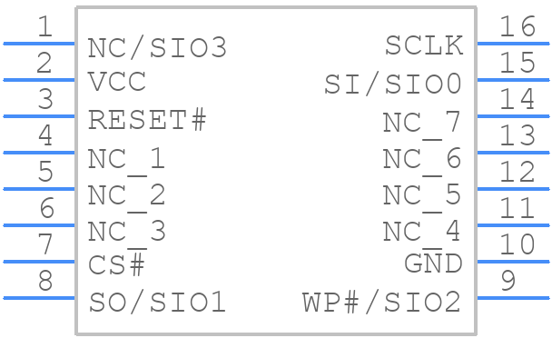 MX25U25643GMI00 - Macronix - PCB symbol