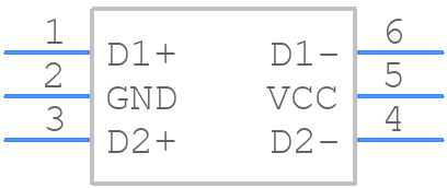 TPD4S009DBVR - Texas Instruments - PCB symbol