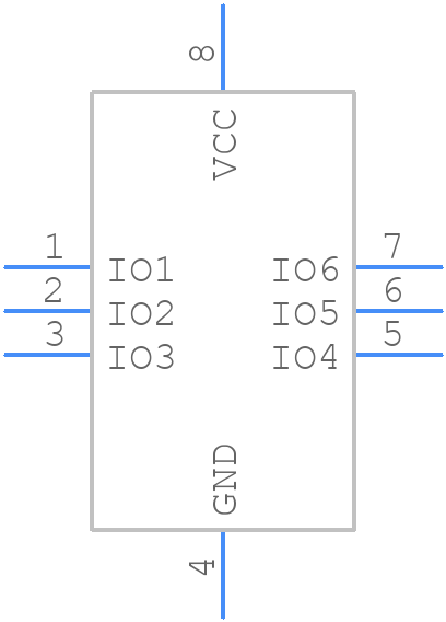 TPD6E004RSER - Texas Instruments - PCB symbol