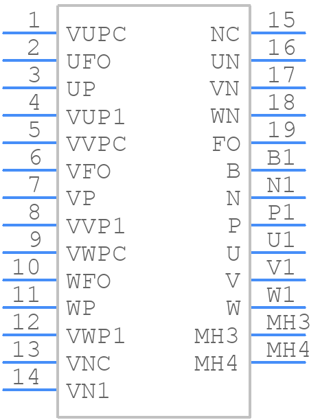 PM75CG1B120 - Mitsubishi - PCB symbol