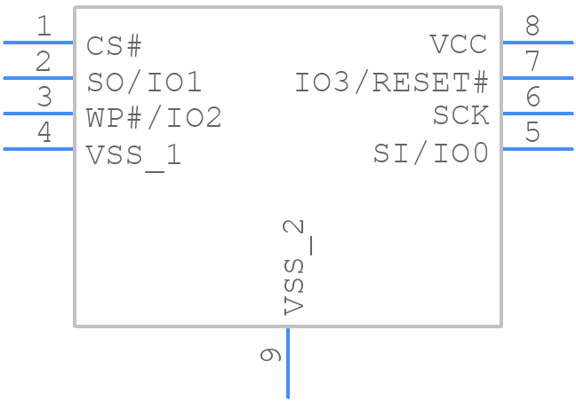 S25FL064LABNFM010 - Infineon - PCB symbol