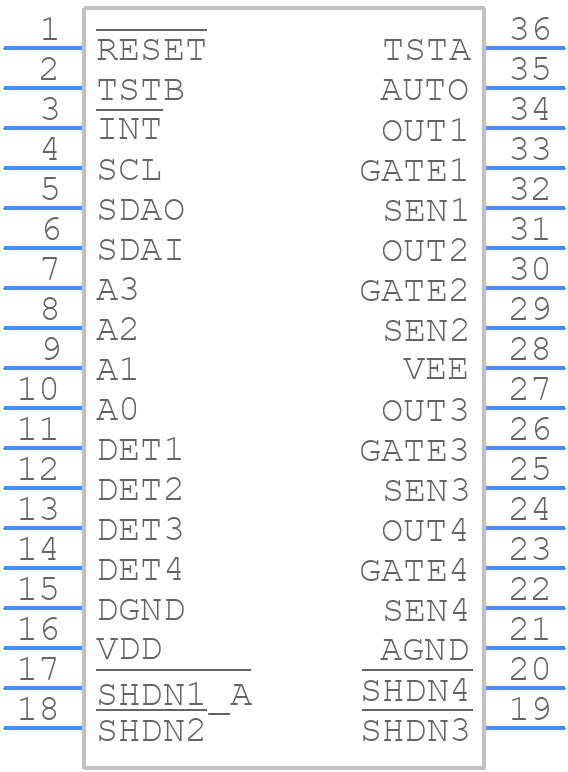 TPS23851DCE - Texas Instruments - PCB symbol