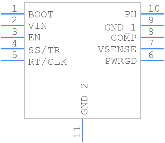 TPS54040DGQ - Texas Instruments - PCB symbol