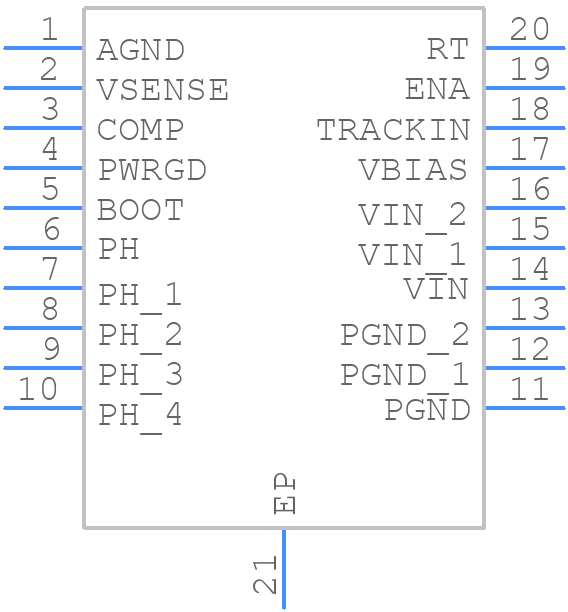 TPS54380PWP - Texas Instruments - PCB symbol