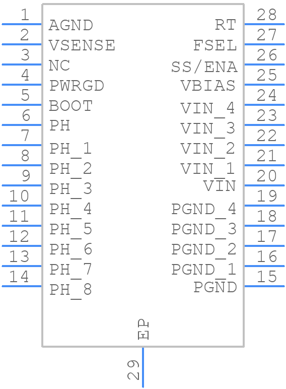 TPS54616PWP - Texas Instruments - PCB symbol