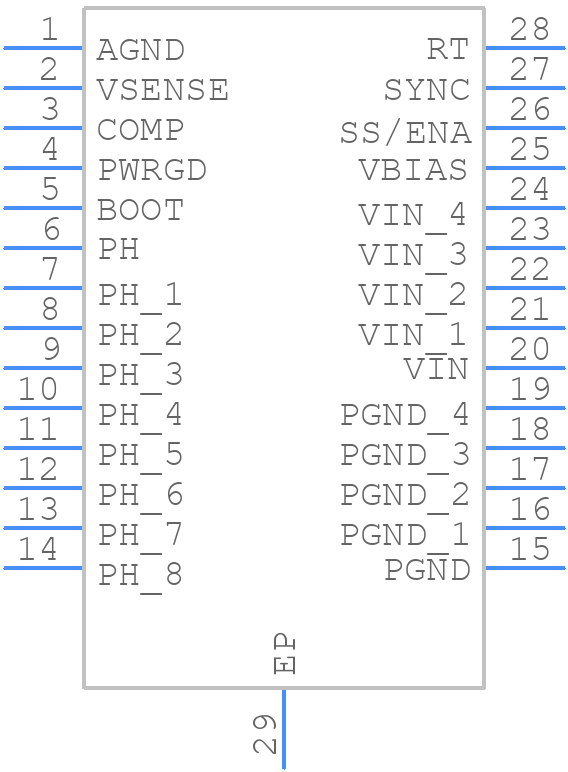 TPS54810PWP - Texas Instruments - PCB symbol