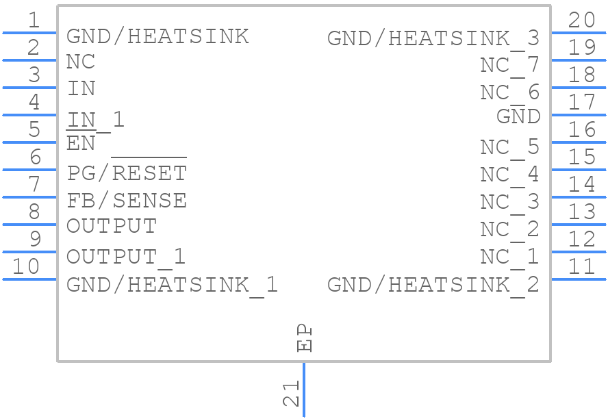 TPS75215QPWP - Texas Instruments - PCB symbol