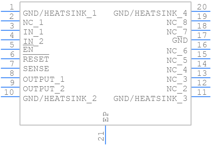 TPS75218QPWP - Texas Instruments - PCB symbol