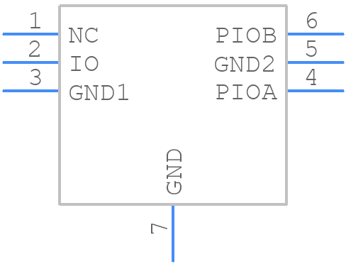 DS2413Q+U - Analog Devices - PCB symbol