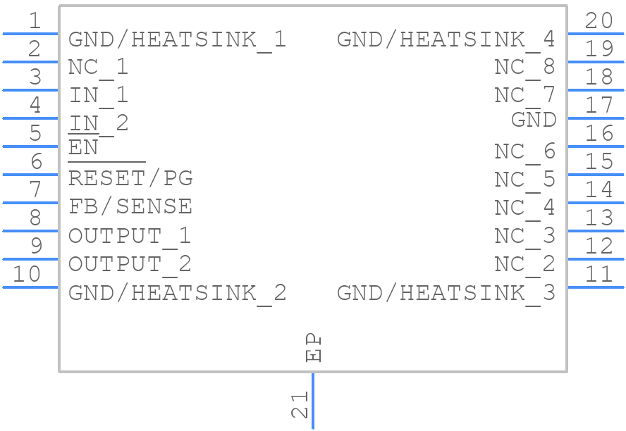 TPS75225QPWP - Texas Instruments - PCB symbol