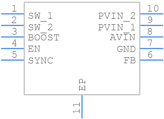 LMR12020XSDX/NOPB - Texas Instruments - PCB symbol