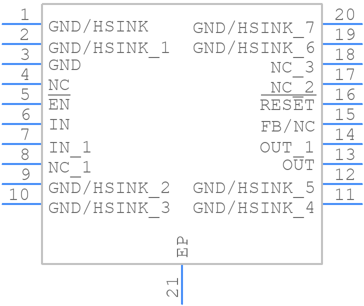TPS76718QPWP - Texas Instruments - PCB symbol