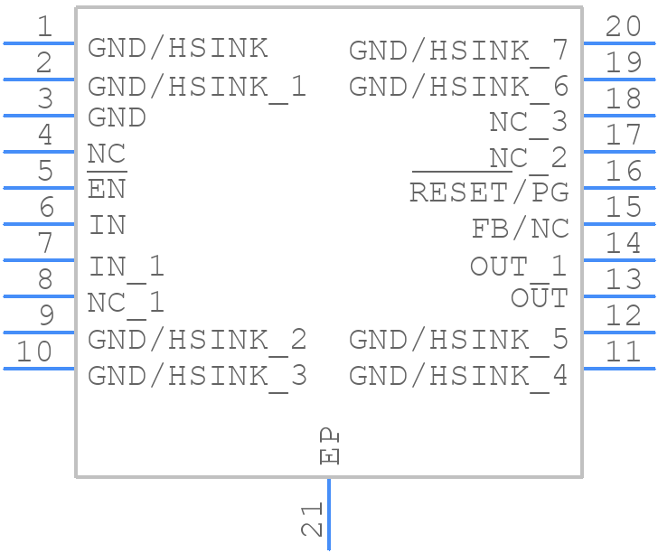 TPS77801PWP - Texas Instruments - PCB symbol