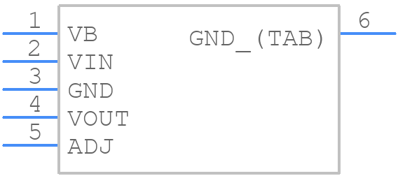 UC285TDKTTT-ADJ - Texas Instruments - PCB symbol