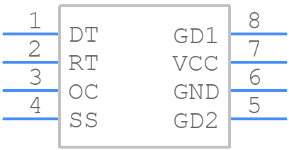 UCC25600D - Texas Instruments - PCB symbol