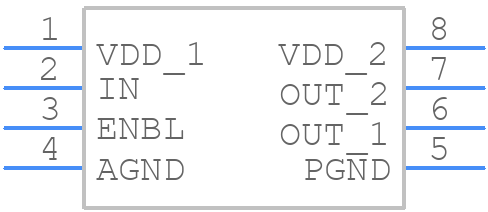 UCC27322P - Texas Instruments - PCB symbol