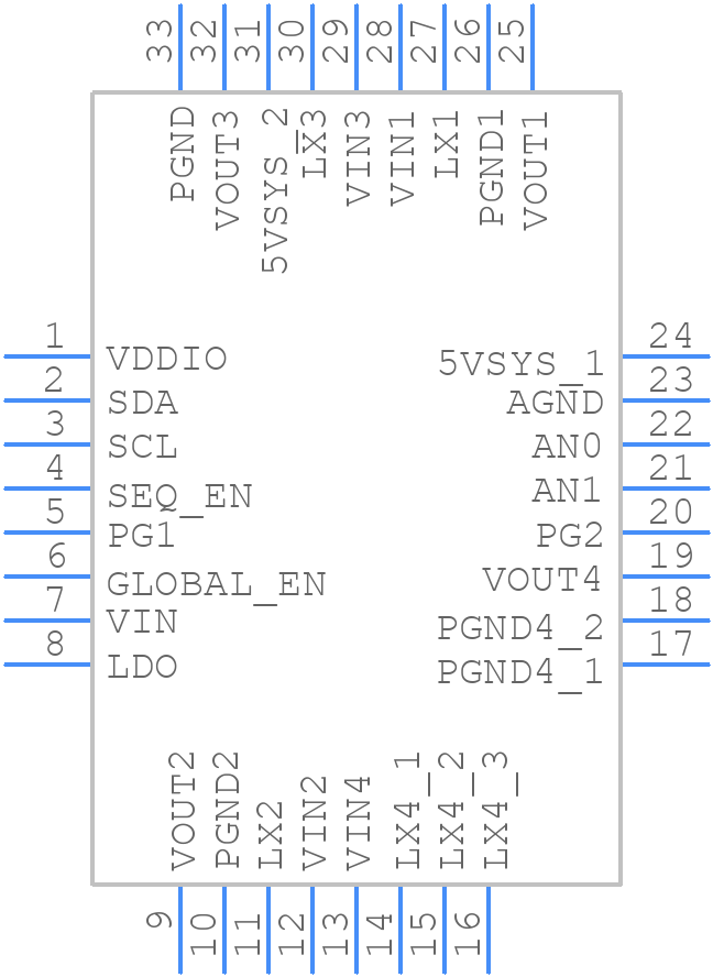 MXL7704-BQB-T - MaxLinear, Inc. - PCB symbol