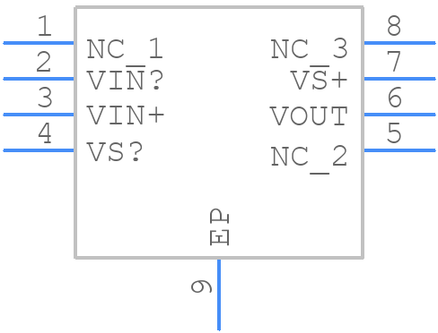 THS3091IDGNR - Texas Instruments - PCB symbol