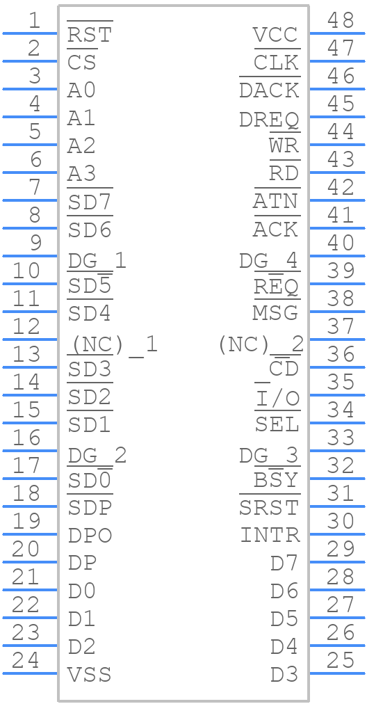MB89352AP DIP-48 - Ramxeed - PCB symbol