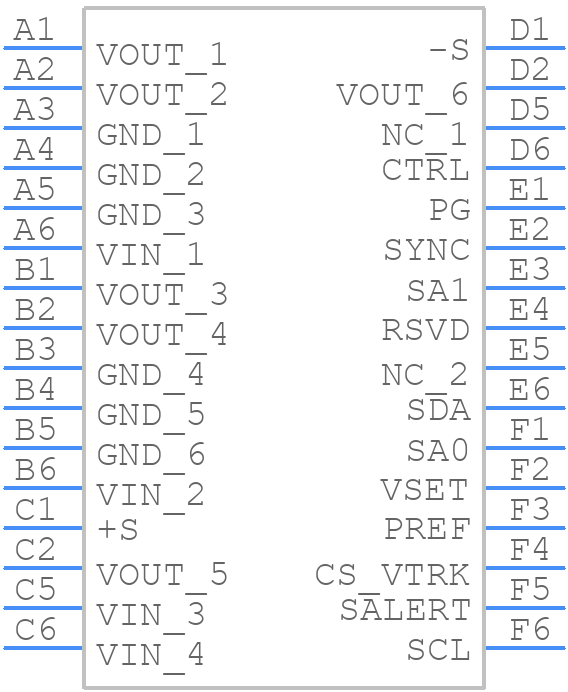 BMR4612101/001 - Flex Power Modules - PCB symbol