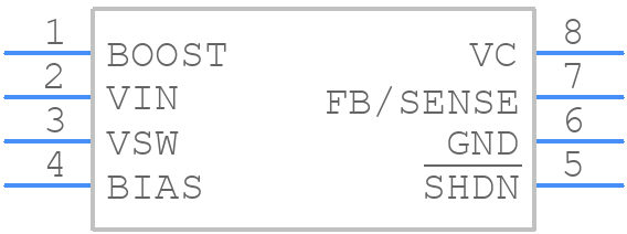 LT1376CN8-5#PBF - Analog Devices - PCB symbol