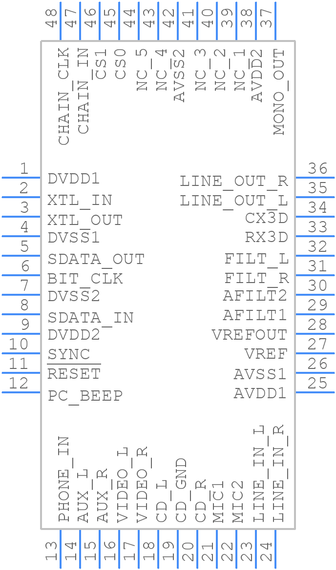 AD1819AJST - Analog Devices - PCB symbol
