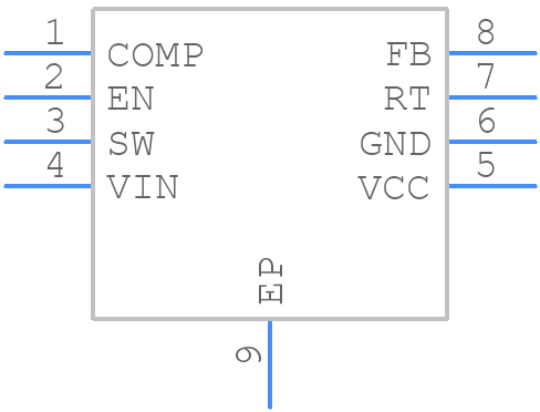 LM5001SDX/NOPB - Texas Instruments - PCB symbol