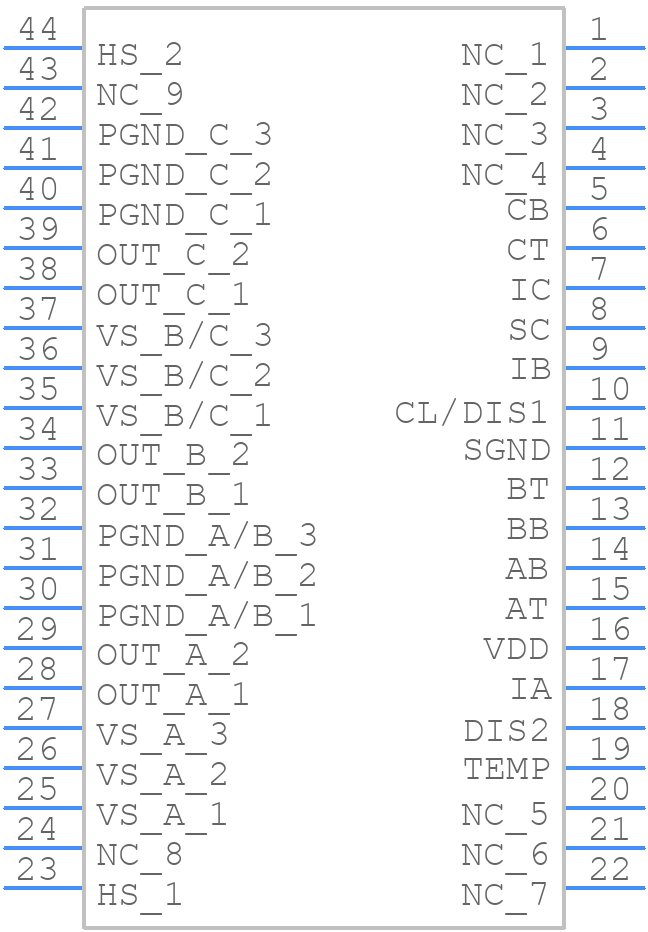 SA303HU - Apex Microtechnology - PCB symbol