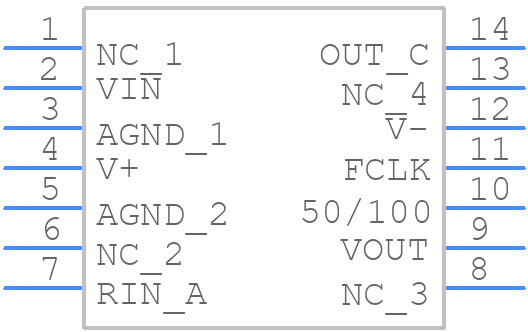 LTC1064-2CN#PBF - Analog Devices - PCB symbol
