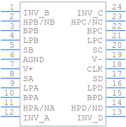 LTC1068CN#PBF - Analog Devices - PCB symbol