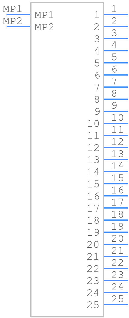 DF14-25P-1.25H(65) - Hirose - PCB symbol