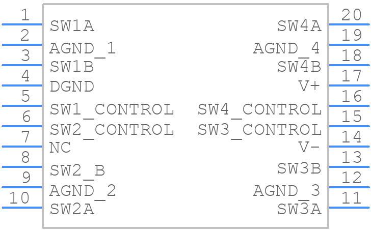 SSM2404PZ - Analog Devices - PCB symbol