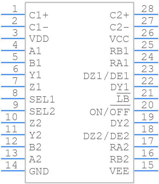 LTC1334CNW#PBF - Analog Devices - PCB symbol