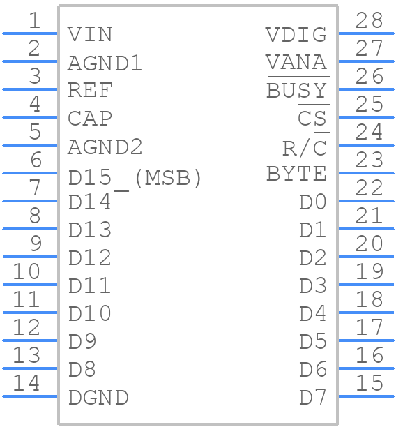 LTC1605CN#PBF - Analog Devices - PCB symbol