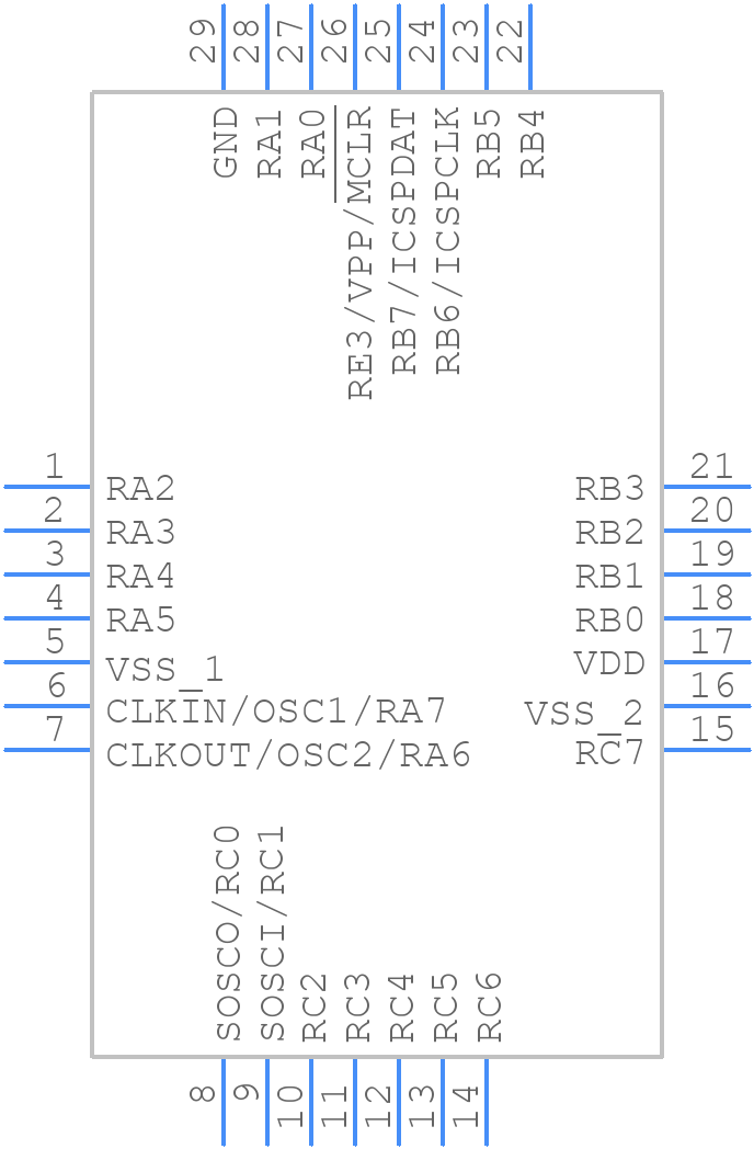 PIC18F24Q71-I/STX - Microchip - PCB symbol